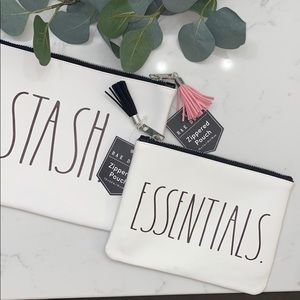 Rae Dunn zippered pouches/makeup bags